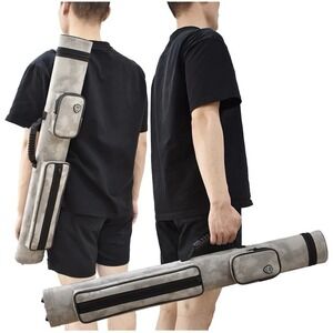 Talvex 2x2 Hard Shell Pool Cue Carrying Case Billiard Stick Gray Waterproof